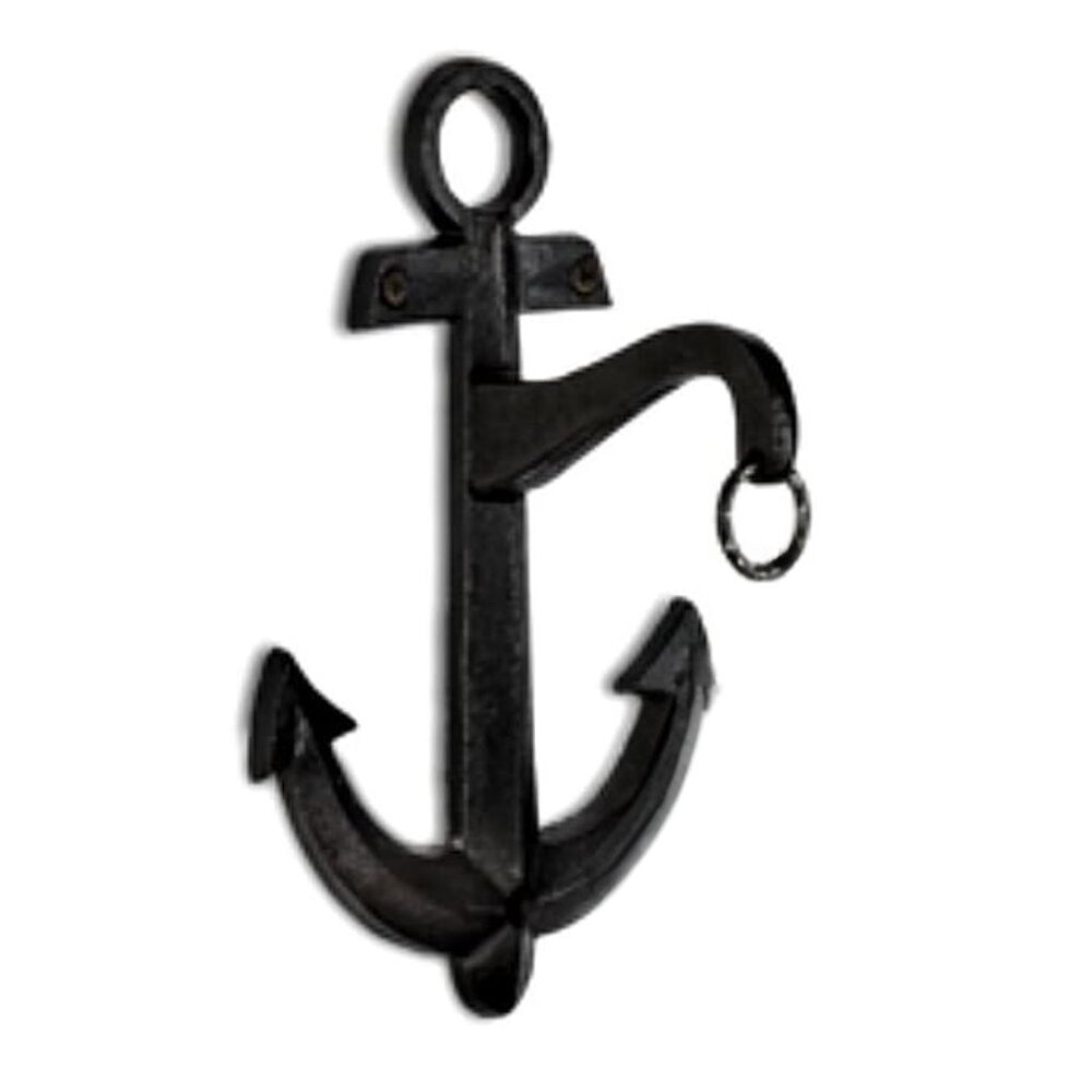 Abbott Collection Cast Iron Anchor Wall Hook 6" - Nautical Cottage Decor